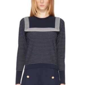 See by Chloe navy and white sailor sweater size XS